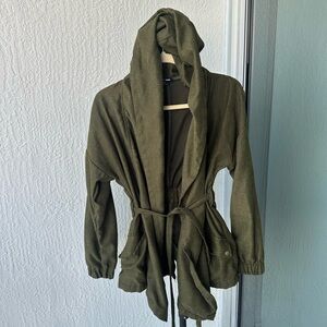 Olive Green Hooded Women's Jacket